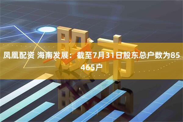 凤凰配资 海南发展：截至7月31日股东总户数为85465户