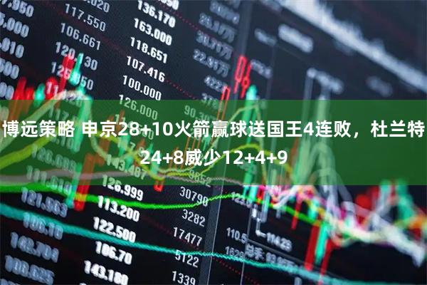 博远策略 申京28+10火箭赢球送国王4连败，杜兰特24+8威少12+4+9